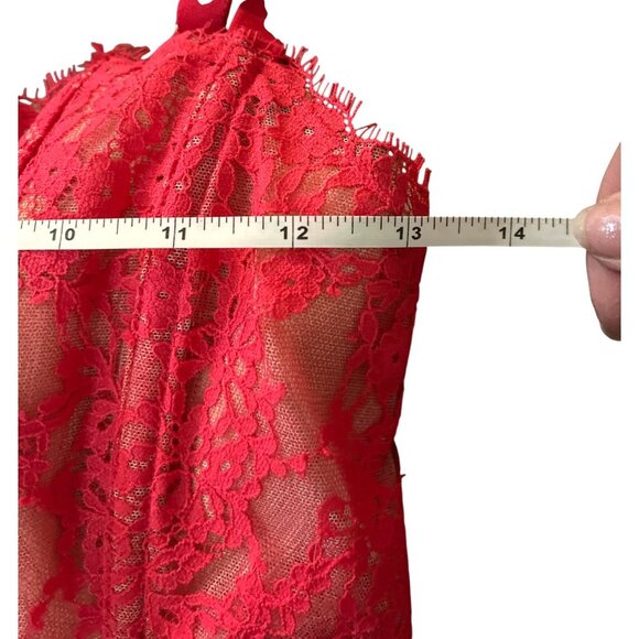 Victorias Secret Red Lace & Mesh Bustier Set 36D XL - Picture 7 of 10